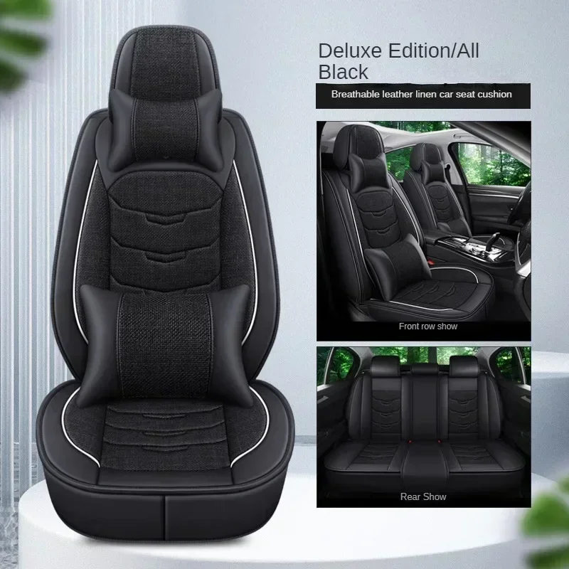 Universal Style Full Coverage Flax Car Seat Cover for Skoda Superb 2 Audi A6 Mitsubishi ASX Freelander 2 Car Accessories