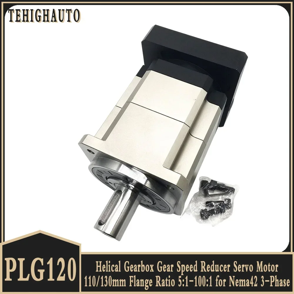 

3 Arcmin 110mm/130mm Flange Helical Gearbox Gear Speed Reducer Servo MotorRatio 5:1-100:1 for Nema42 3-Phase Stepper Motor