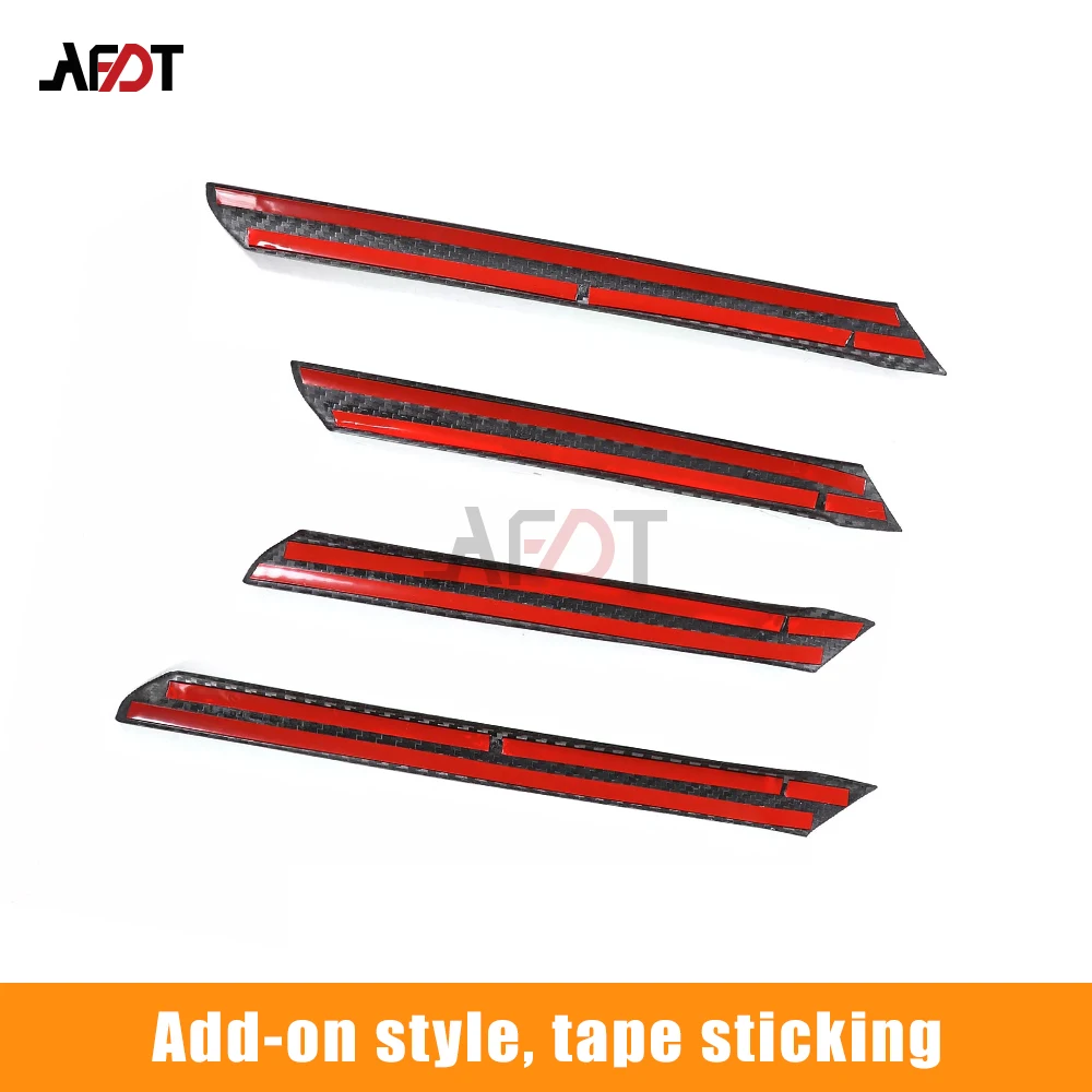 AFDT لسيارات BMW 5 Series G60 G68 I5 M60 2024 ألياف الكربون الحقيقية باب السيارة لوحة شرائط غطاء ملصقات الزخرفية الملحقات الداخلية #6