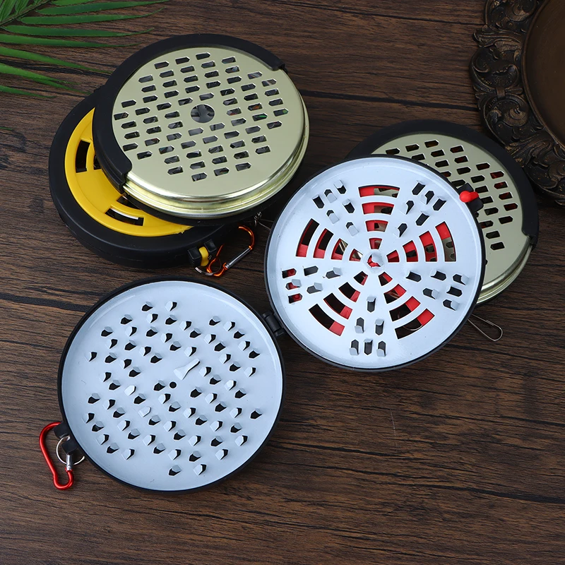 

Portable Repellent Incense Plate Hanging Tray Hollow Design With Buckle Anti-mosquito Tools Plastic Mosquito Coil Holder