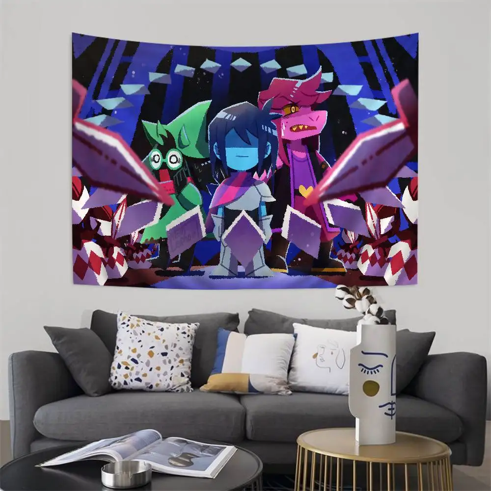 Game Deltarunes Cartoon Tapestry Art Science Fiction Room Home Decor Wall Hanging Home Decor
