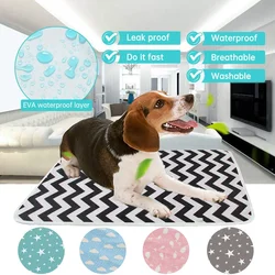 Washable Underpad for Dogs Reusable Pet Mat for Animals Jaula Conejo Urine Absorbent Waterproof Training Pad Puppy Accessories