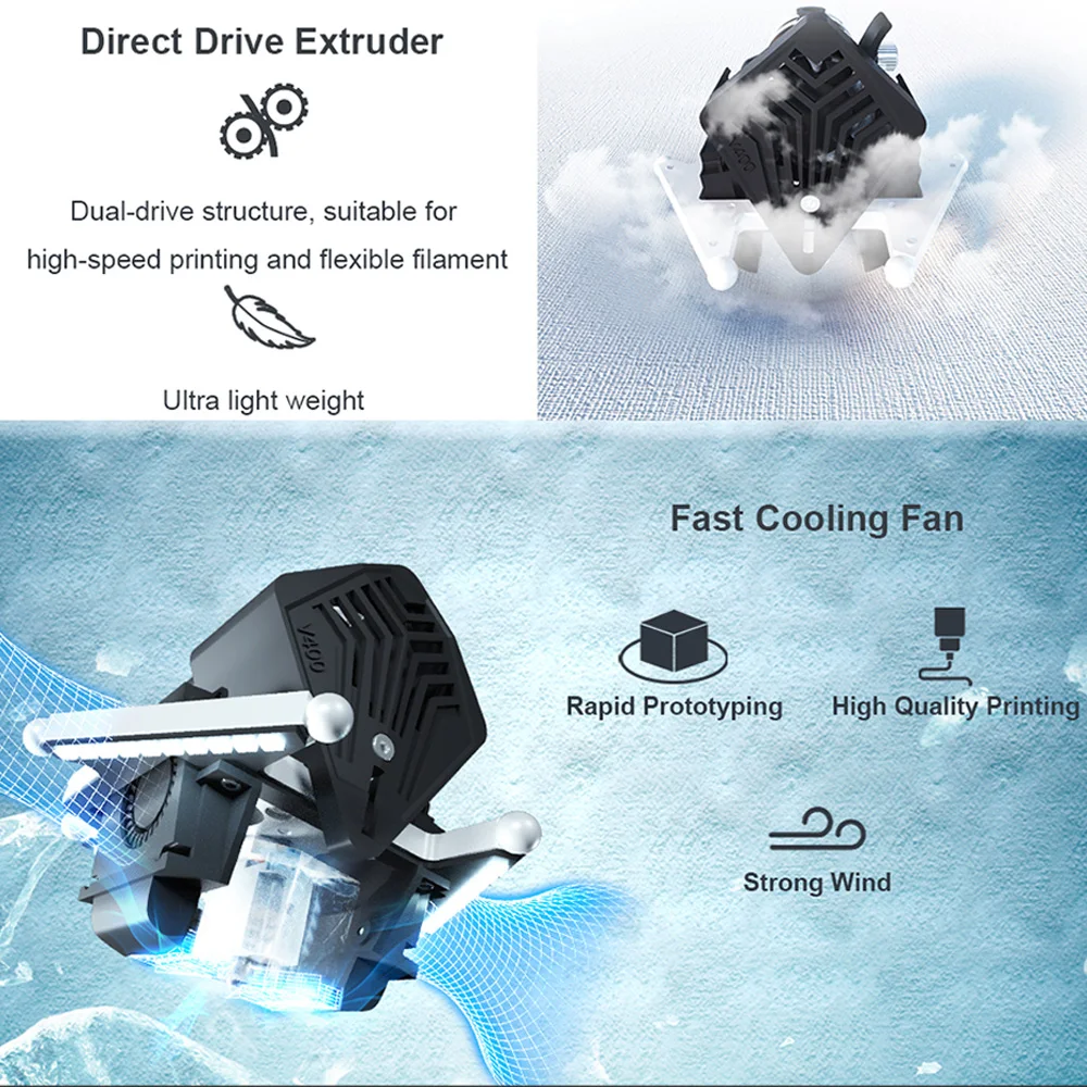 権限flsun v400-3Dプリンター部品,表面実装モジュール,完全に組み立てられたホットエンドキット,直接押出機