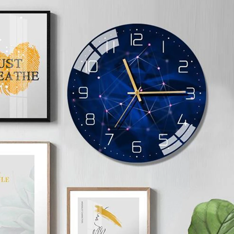 Modern Glass Wall Clocks Living Room Nordic Clock Mechanism Silent Luxury Creative Watches Wall Art Kitchens Home Decoration