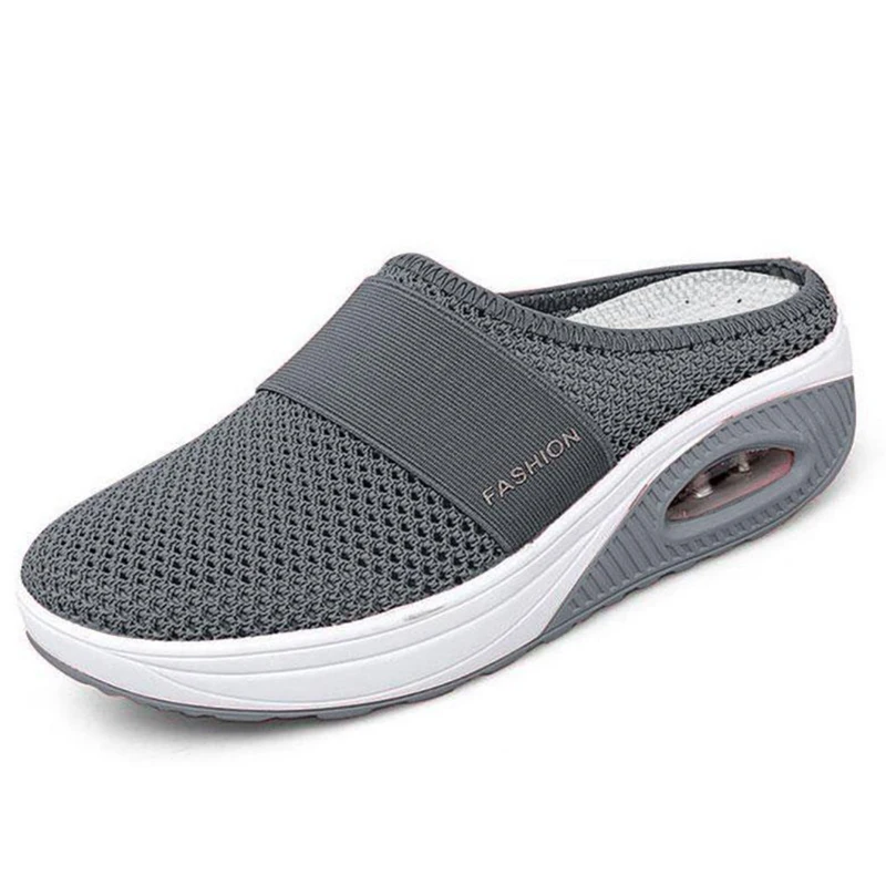 Neue Damen Keilabsatz-Pantoffeln Premium-Hausschuhe Vintage Rutschfeste Damen-Plateauschuhe Retro-Schuhe Übergrößen Orthopädische Diabetiker-Sandalen – Detail 4