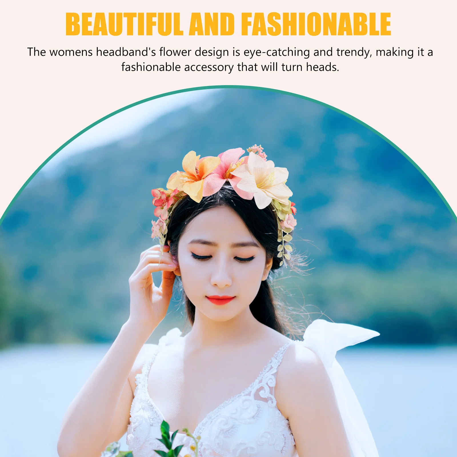 عقال الأزهار للنساء زهرة رباط شعر حفل زفاف ملحق عيد الحب خوذة الكبار عطلة غطاء الرأس الشعر