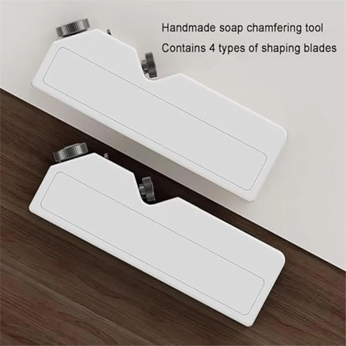 Handmade Soap Trimmer with 4 Blades - Cold Soap Edger Beveler Planer for 45° Angle/Arc Trimming, DIY Soap Craft Tool