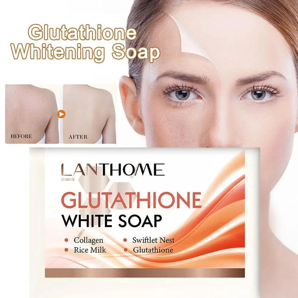 

Original Lanthome Glutathione Whitening Soap For Face Skin Brightening Body Moisturizers ReduceWrinkle Freckle Firming Nour M7N3