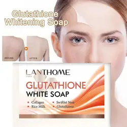 Original Lanthome Glutathione Whitening Soap For Face Skin Brightening Body Moisturizers ReduceWrinkle Freckle Firming Nour M7N3