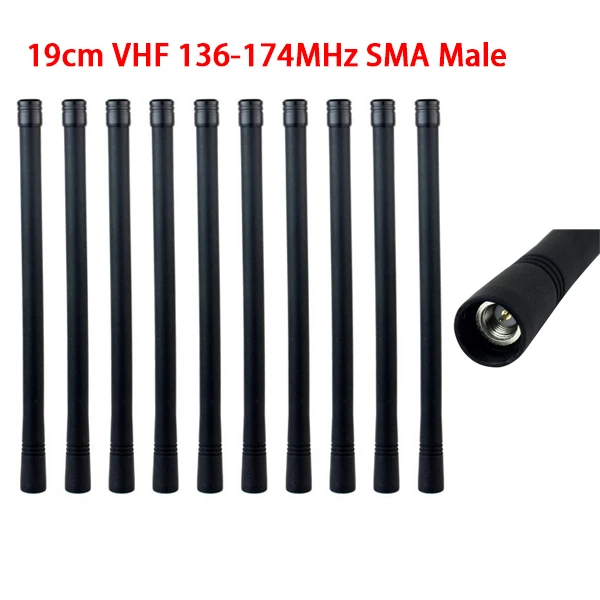 19cm VHF 136-174MHz Antenna SMA Male for Vertex VX-150 VX-160 VX-180 Walkie Talkie Two Way Radio