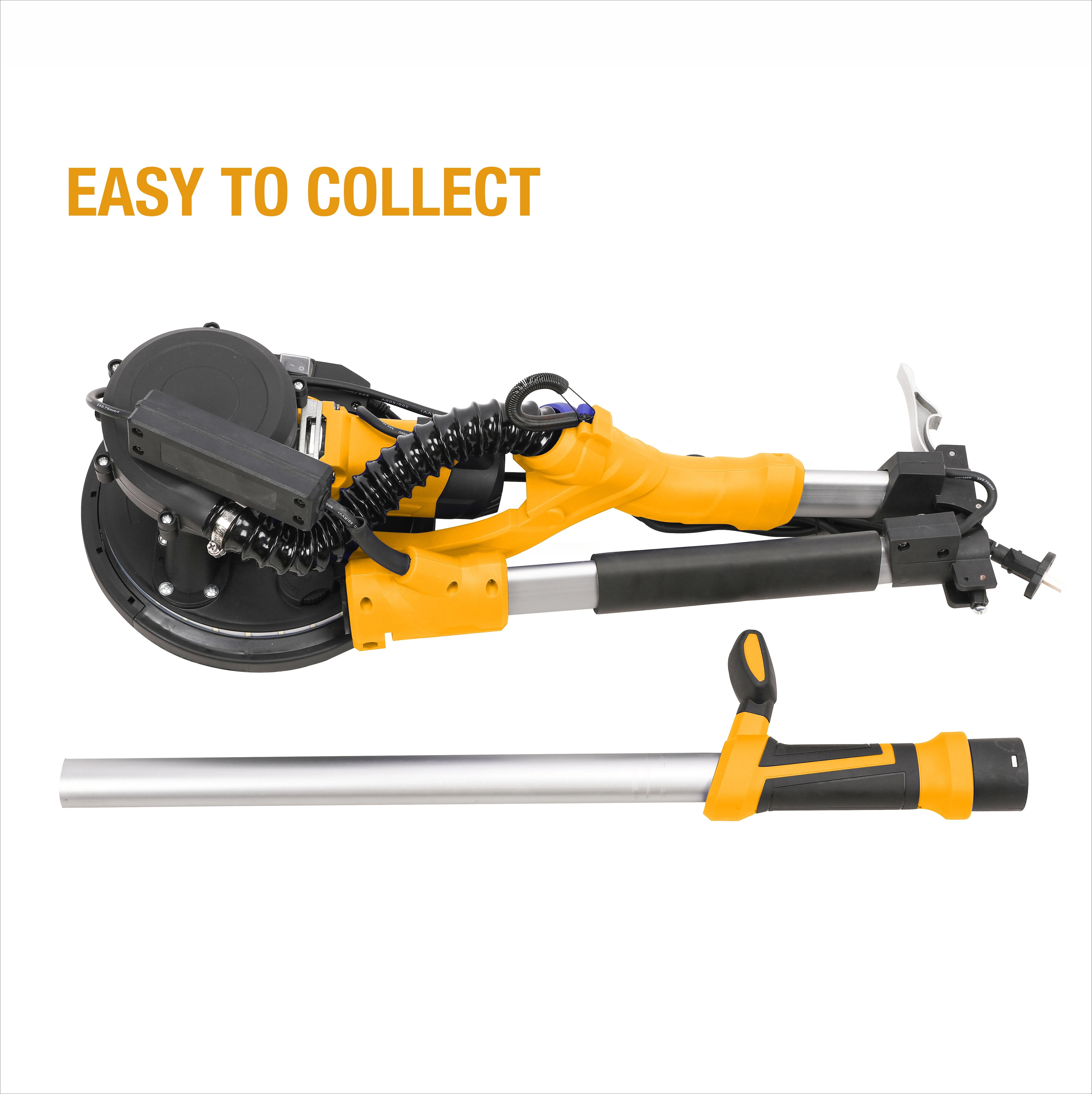 

LED Light Dustless Wall Sander Tools DIY Foldable Electric Drywall Corner Grinder for Putty Dust Collection