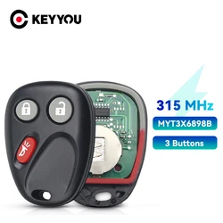 KEYYOU-mando a distancia para coche, llave con 3 botones, 315Mhz, MYT3X6898B, para Chevrolet Trailblazer, Buick, Rainier, GMC enenvío