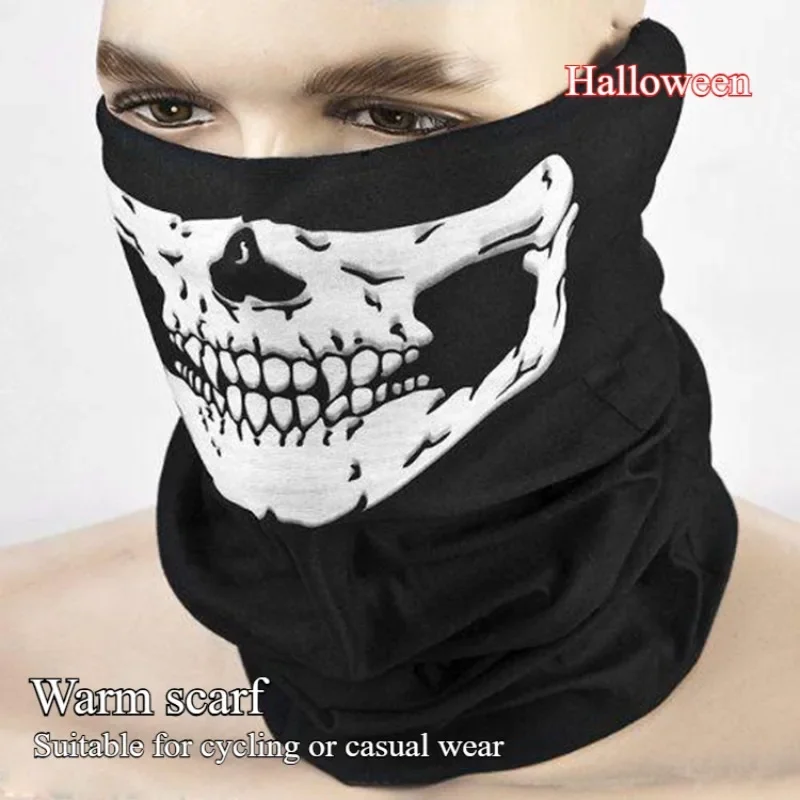 

Winter Warm Scarf Mask Motorcycle Mask Balaclava Multi-functional Halloween Skull Mask Running Cycling Outdoor Sports Scarves