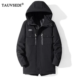 Winter Men Windproof Hooded Outdoor Duck Down Long Parka Coat Man Ski Thick Overcoat Outwear Parka Male Loose Casual Windbreaker