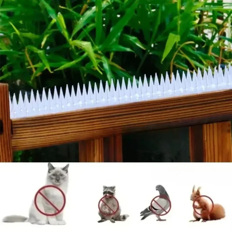 Hot Sell 5pcs Wall Fence Deterrent Defender Spikes For Anti Cat Climb Bird Animals High-quality Plastic Garden Adjustment Protec