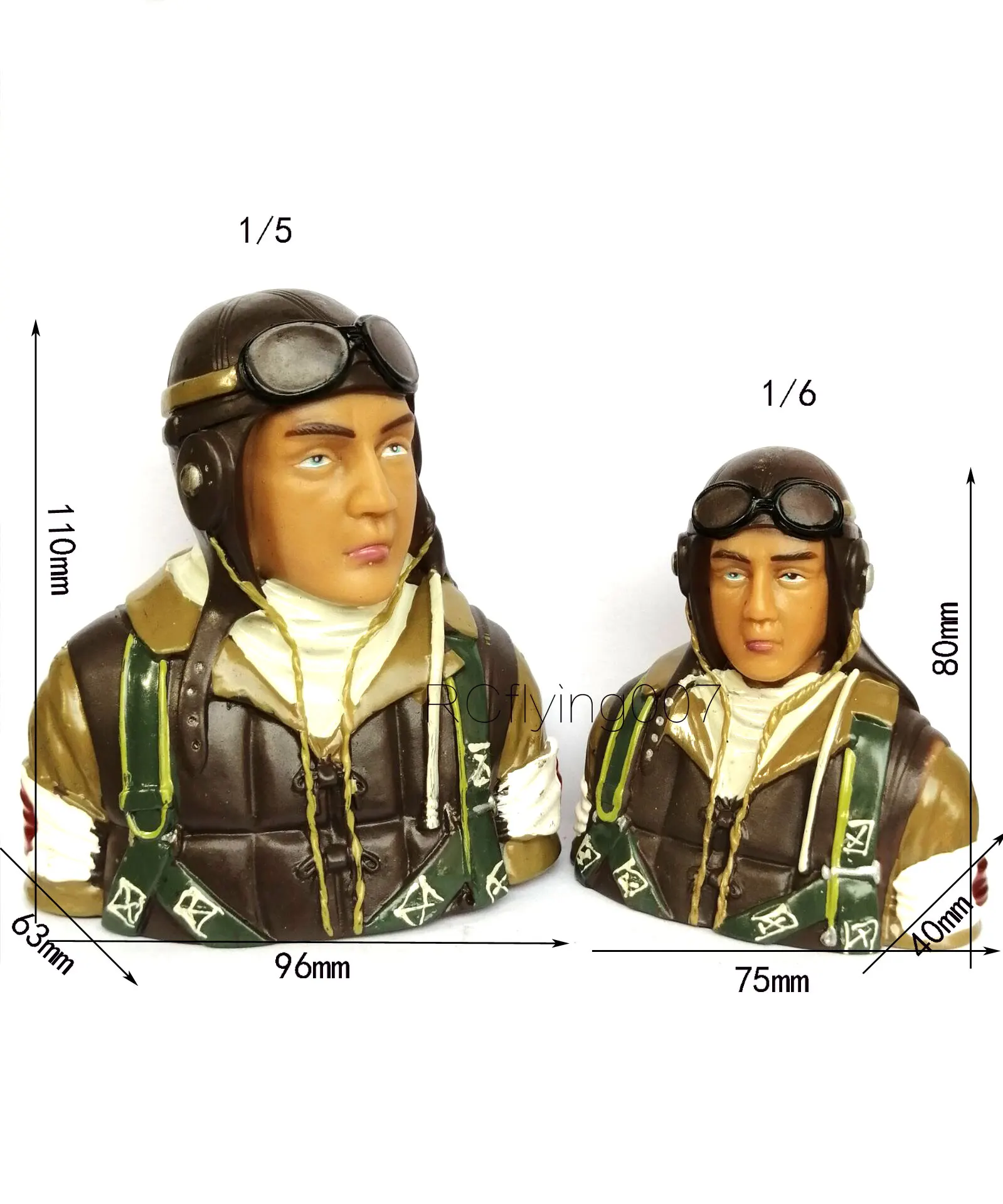 Modelo de piloto de avión 1/5, pilotos japoneses de la Segunda Guerra Mundial, escala 1/5, modelo de figura de piloto de avión RC
