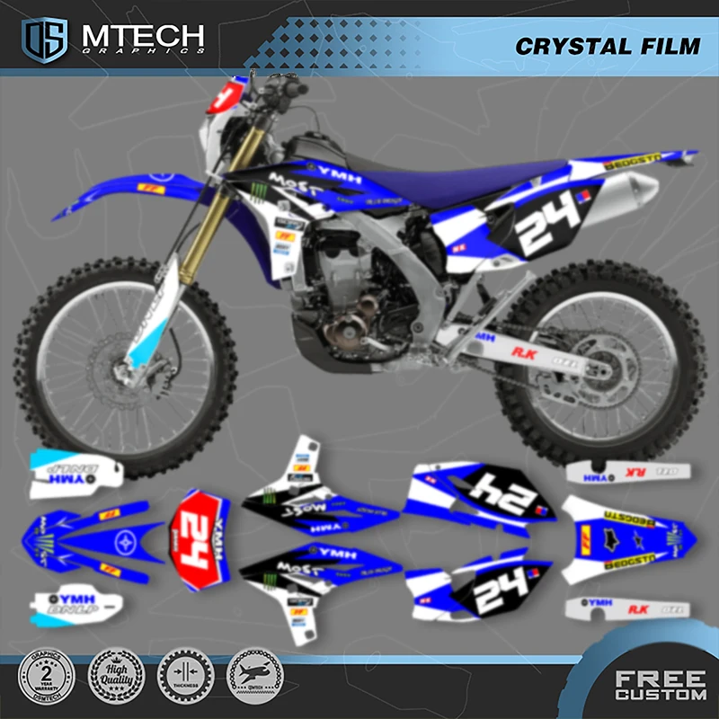 

DSMTECH Motorcycle Graphics Background Decals Stickers Kits for YAMAHA WRF450 2012 2013 2014 2015 007