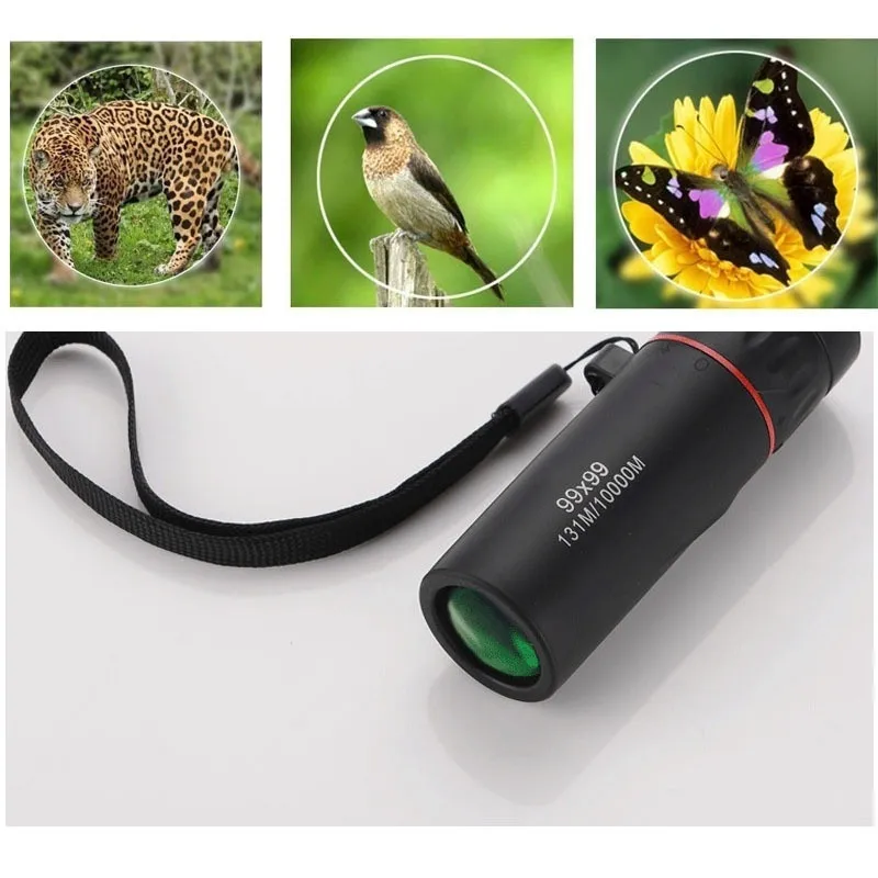激安特価 超高出力 10000m 99x99 ポータブルHD光学 BAK4 ナイトビジョン単眼鏡望遠鏡 サバイバル ハンティング キャンプ 旅行