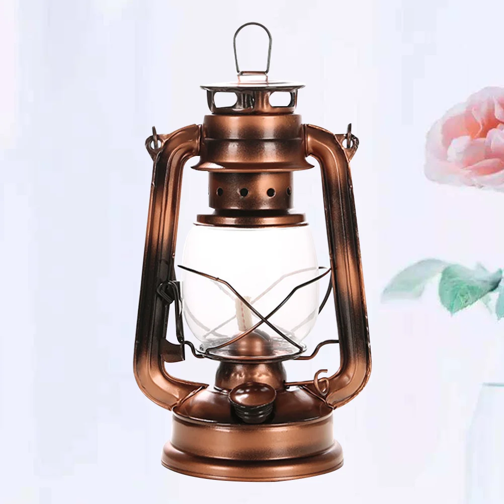

1Pcs Retro Oil Lamp Iron Vintage Lamp for Outdoor Camping Hanging Lantern Decorative Light for Garden Bar Party