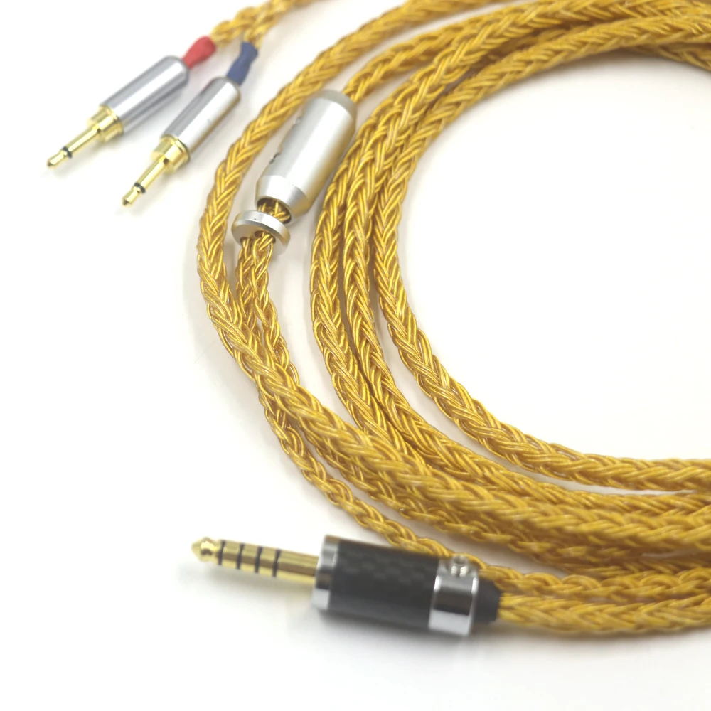 Auriculares chapados en oro de 16 núcleos, Cable de equilibrio XLR/3,5/4,4mm para Sonus Faber PRYMA Sivga Oriole SV021 1MORE H1707 Monolith M1060C