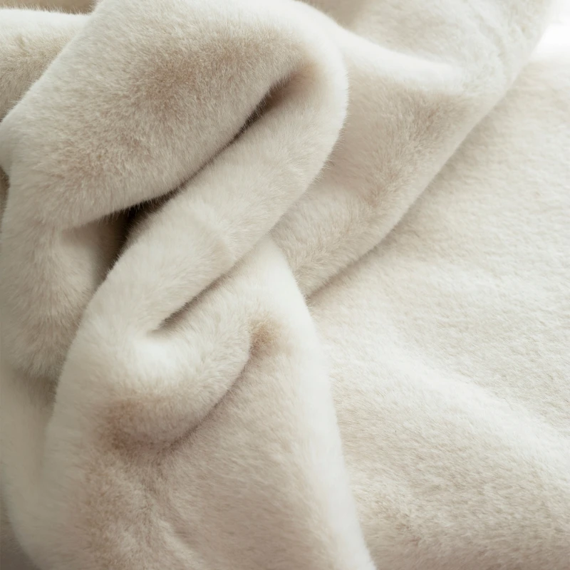Plain Mink-Matte Plain High Imitation Fur Mink Fur Designer Fabric fabric material for clothes sewing