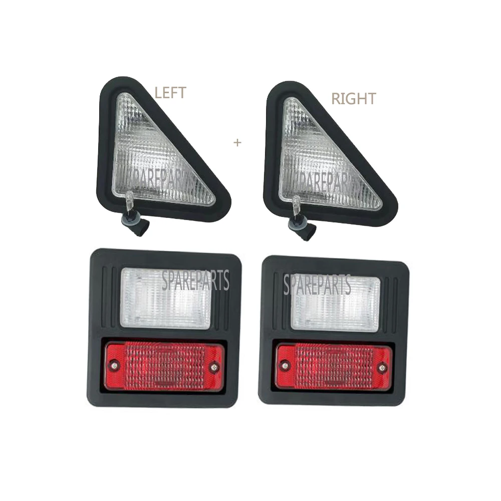 (4x) 12V Front & Rear Light Kit 6670284 6718042 6718043 Fits Bobcat 753 863 A220 A300 S175 S185 S205 S330 T160 More