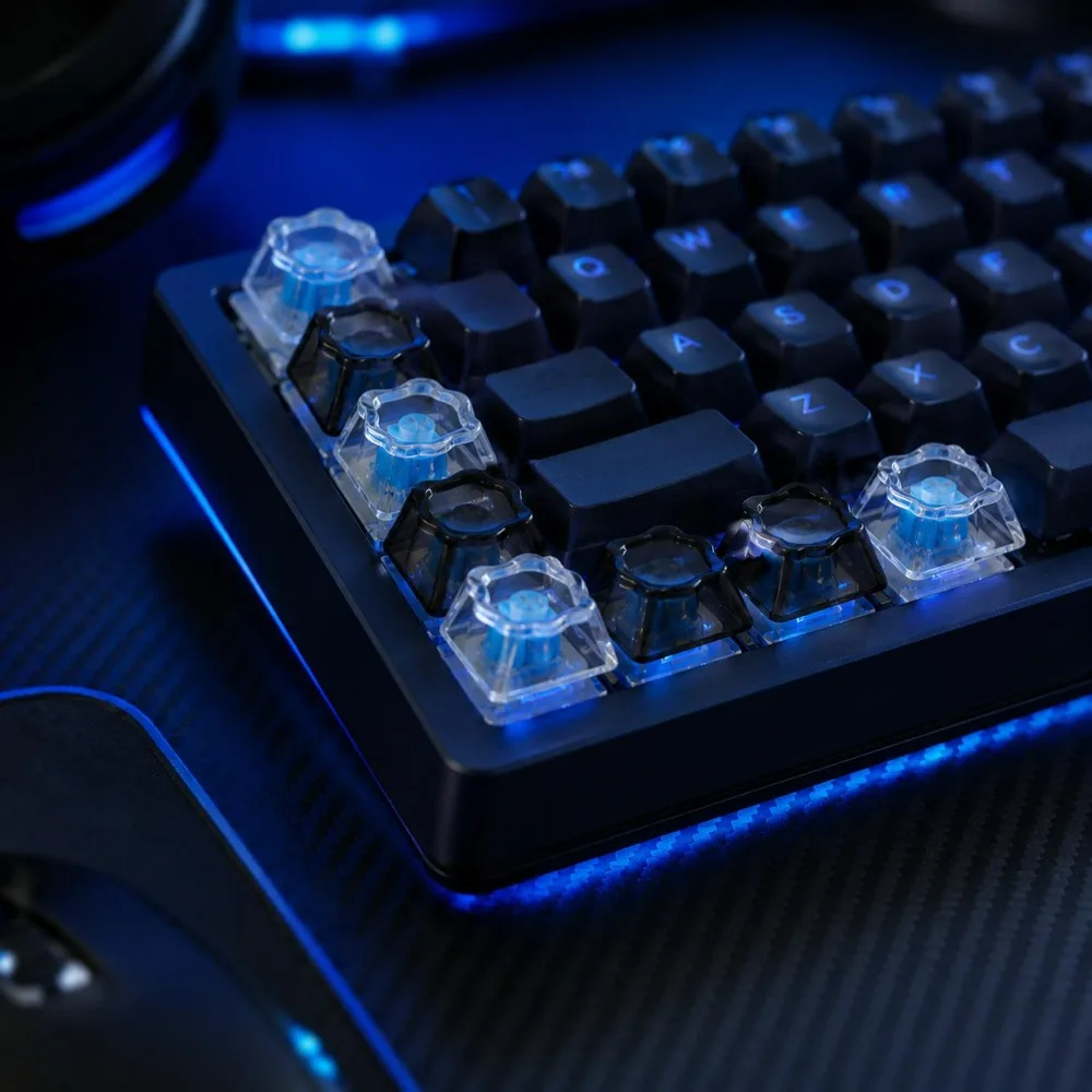 50/30/5pcs Transparent Keycaps Cute Cat Paw Shaped Keycaps Blank Key Caps Profile DIY No Engraved Keycap for MX Switch Keyboard