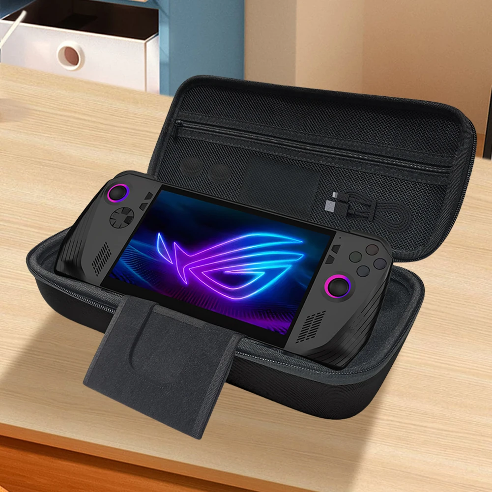 EVA Hard Carrying Case Anti-scratch Portable Storage Bag Shockproof Zipper Handbag with Mesh Pocket for Asus ROG Ally/ROG Ally X