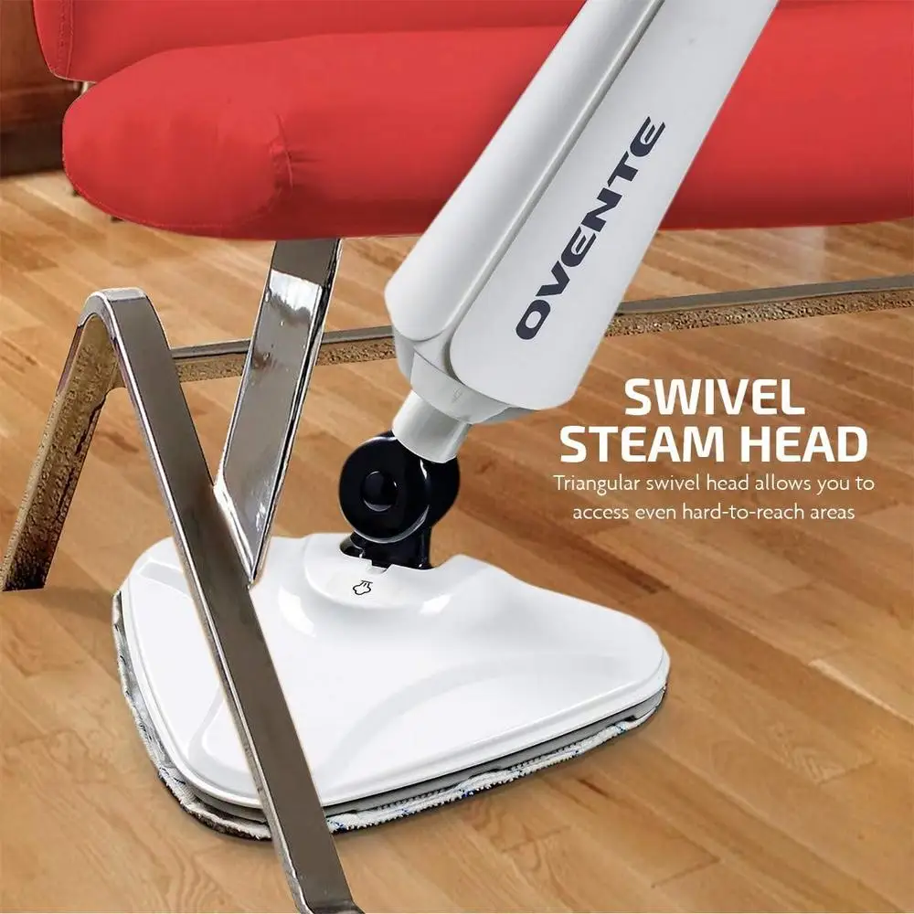 Powerful Electric Steam Mop 1300W Hardwood Tile Cleaning Swivel Head Ergonomic Design Continuous Steam Release with Accessories