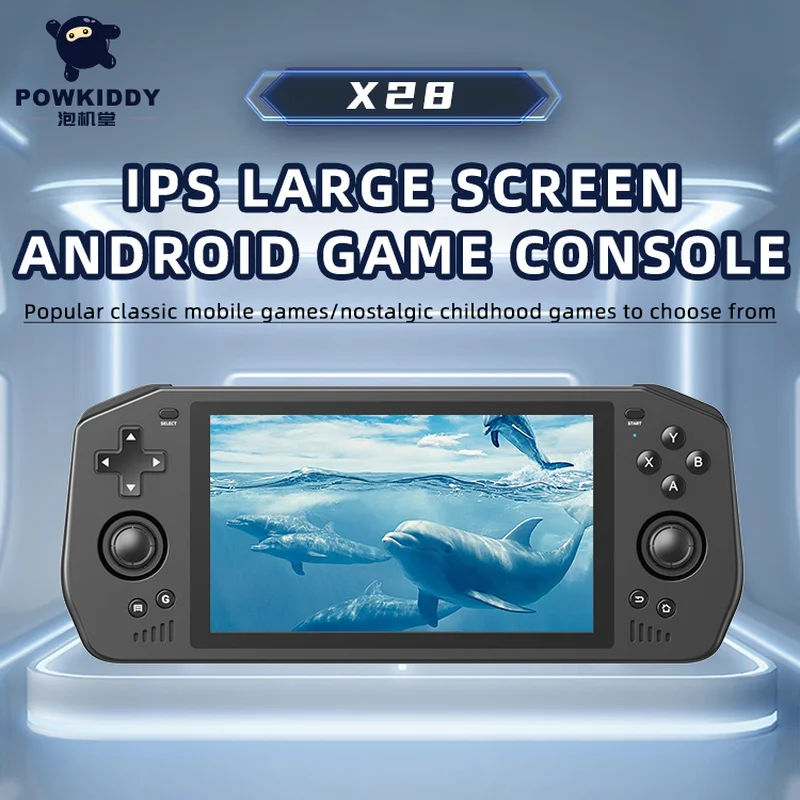 X28 Powkiddy Android handheld 5.5 Inch Touch IPS Screen Handheld Retro Game Console T618 processor PUBG arcade game Machine Gift