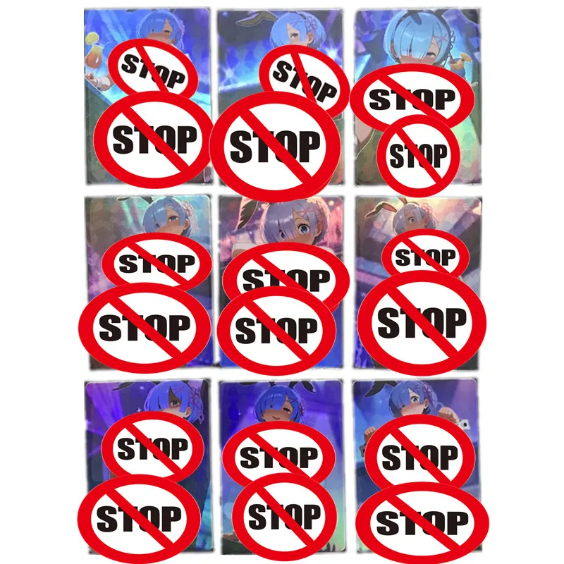 

9Pcs/set Sexy Nude Anime Character Card Re:ZERO - Starting Life in Another World Rem Homemade Hobby Game Gift Collection Card