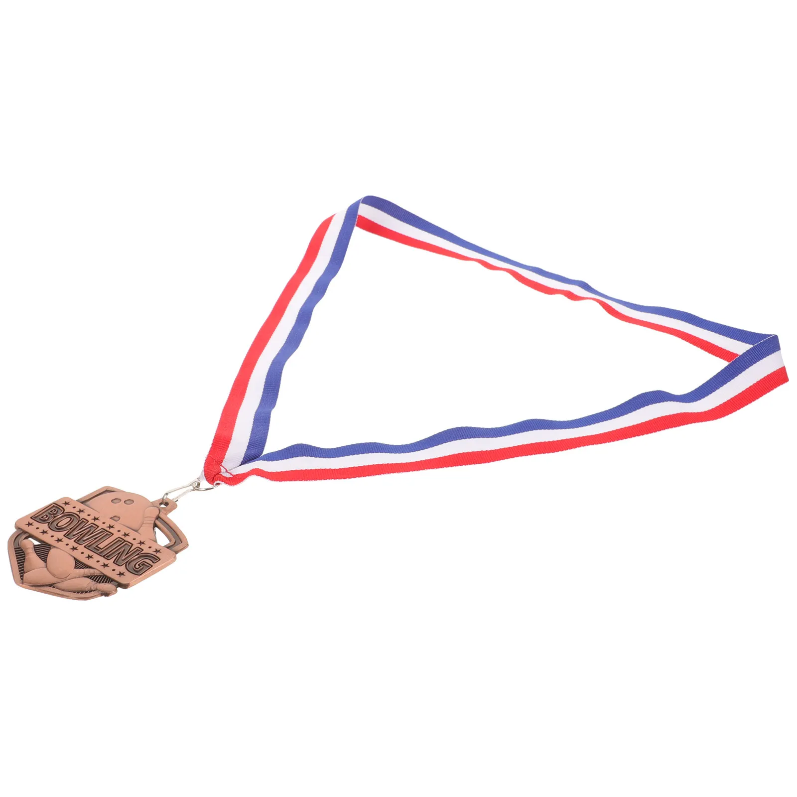 Premium Bowling Medal Zinc Alloy Delicate Craftsmanship Stable Longevity Award Medal for Bowling Events Parties Decor Ribbon