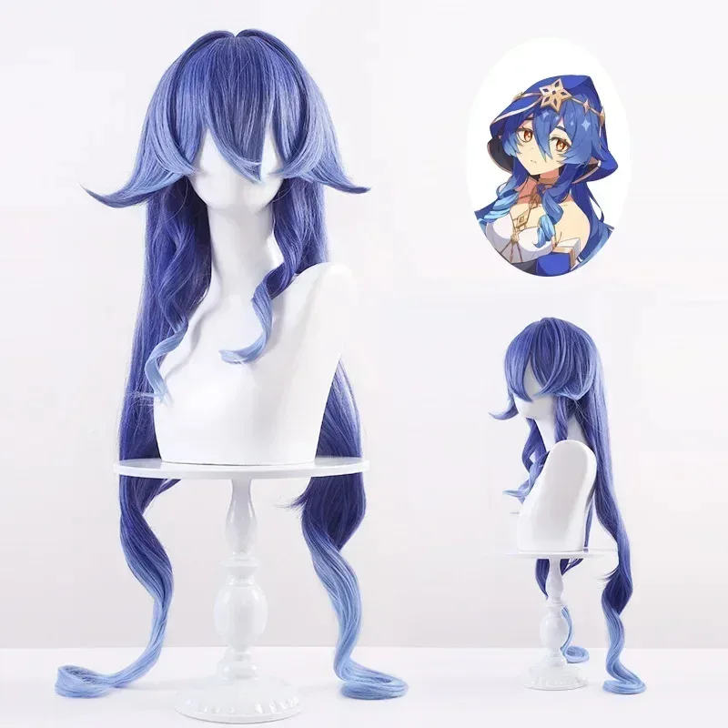 코스프레 Layla 합성 옹 브르 긴 곱슬 가발 귀여운 소녀 그라디언트 색상 내열성 섬유 일일 파티 코스프레 패션 가발
