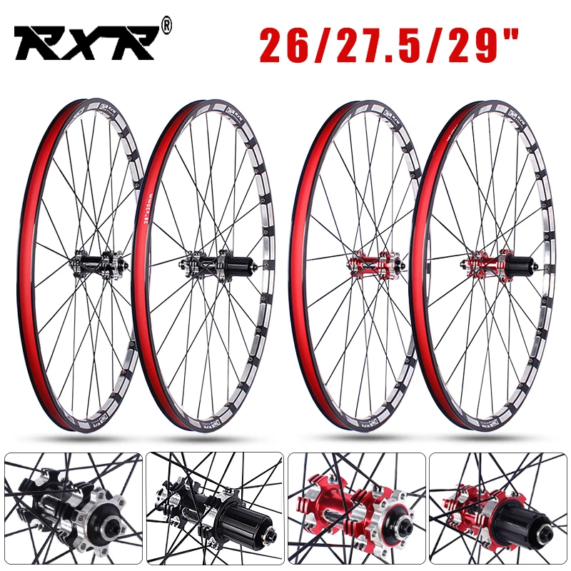 

RXR 26/27,5/29 "RX233 Колесная пара Карбоновая ступица MTB Дисковый тормоз 4 подшипника Комплекты велосипедных колес для горного велосипеда 7-11 скоростей через ось/QR