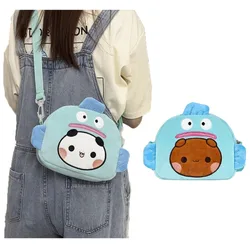 Kawaii Bubu Dudu Plush Backpack Yier Panda Bear Coin Purses Ugly Fish Shape Shoulder Bag Soft Plushies for Girlfriend