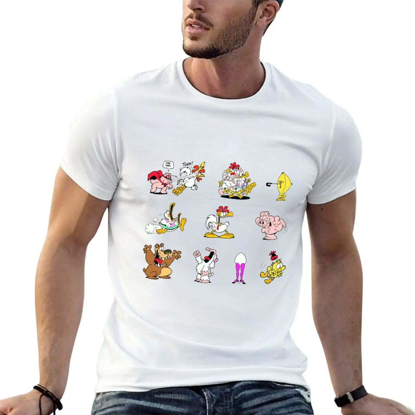 U.S. Acres Sticker Pack: Series 2 T-Shirt Basic Tee Shirt for Everyday Outfit