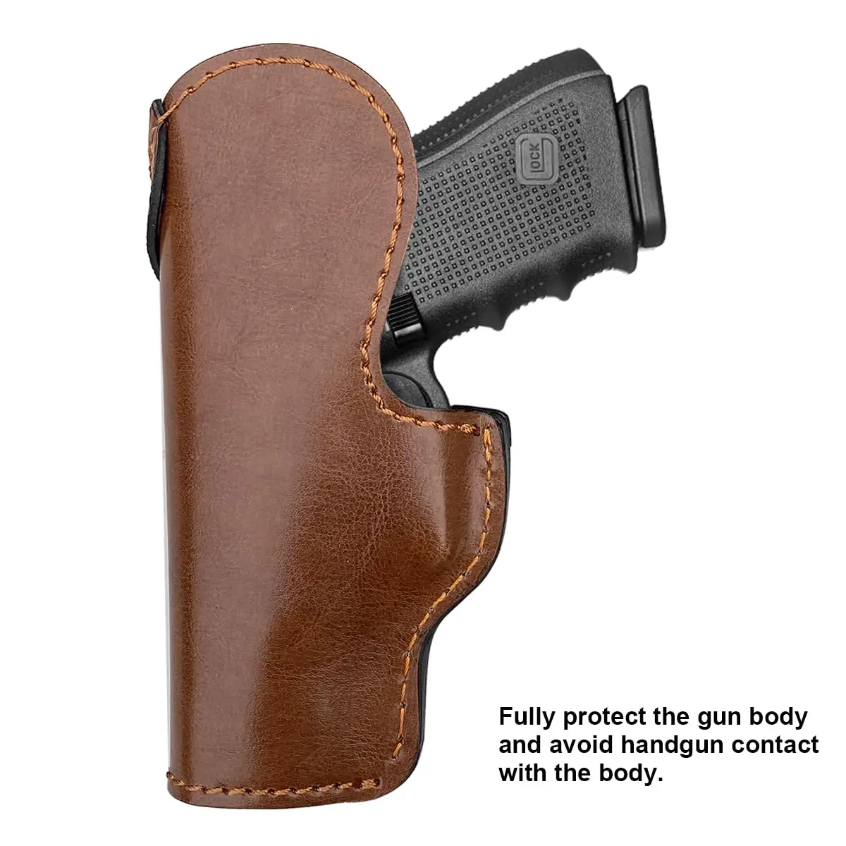 Gun Holsters IWB 9mm Leather Pistol Holsters Fit: Glock 19 17 26 Taurus G2C G3C G3 - Sig Sauer S&W M&P Shield 9mm / 380 EZ Ruger