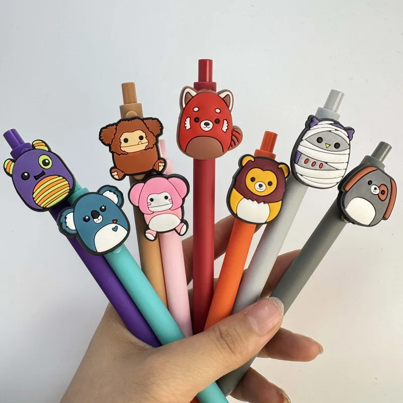 20/30pcs  Creative, simple, cute, round and chubby animal-themed retractable ballpoint pen Campus Design Back-to-School Season R