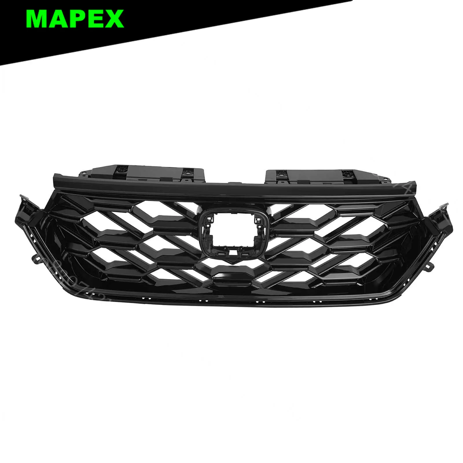 Front Upper Grille Glossy Black For 2023-2024 Honda CRV CR-V Sport Hybrid