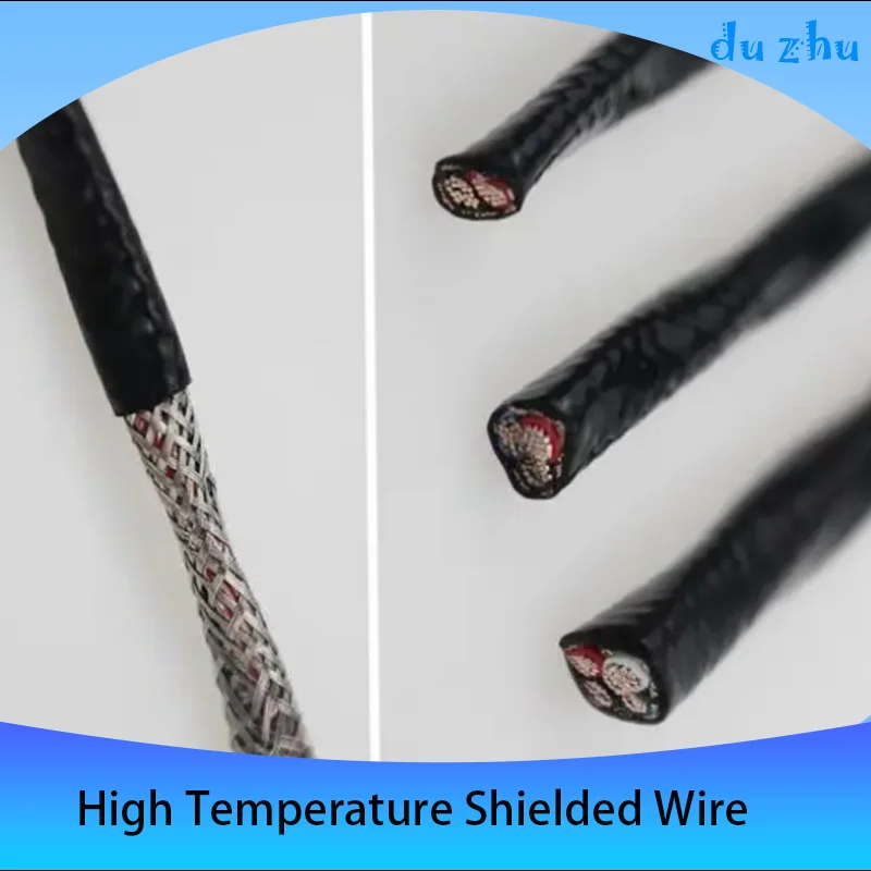 High Temperature Shielded Wire 1 2 3 4 5 6Core FEP Insulated 22 20 18 17 15AWG Oil Resistant Tinned Copper Shielding Cable