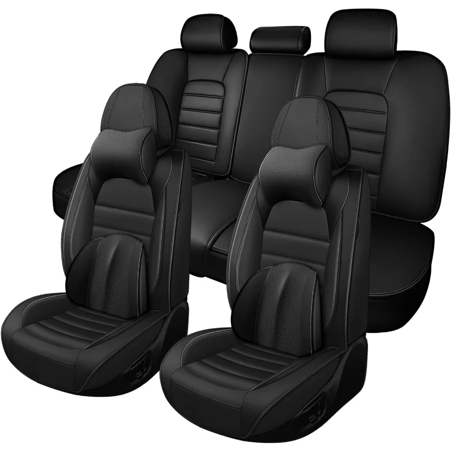 

Car Seat Cover Fit for Jeep Renegade 20152023 Compatible Airbag NonSlip Waterproof Seat Cover for Luxury 5 Seats Classic Black