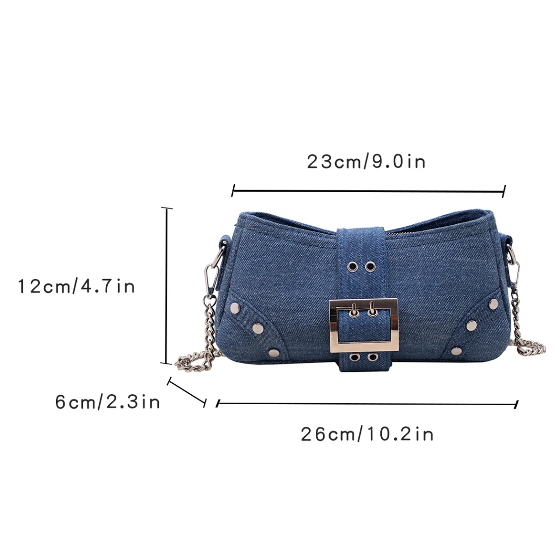 Luxury Designer Jeans Bags Women Vintage Denim Sling Underarm Shopper Bag 2023 Ladies Brand Shoulder Crossbody Bag Femme Bags