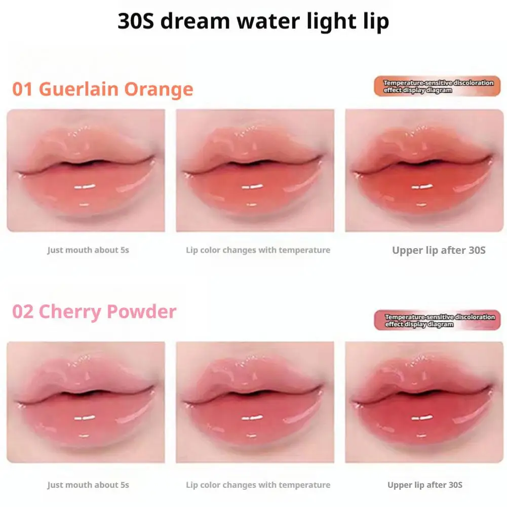 Lip oil lip balm plump light lip lines moisturizing non-stick Cosmetics temperature cup change makeup N0U4