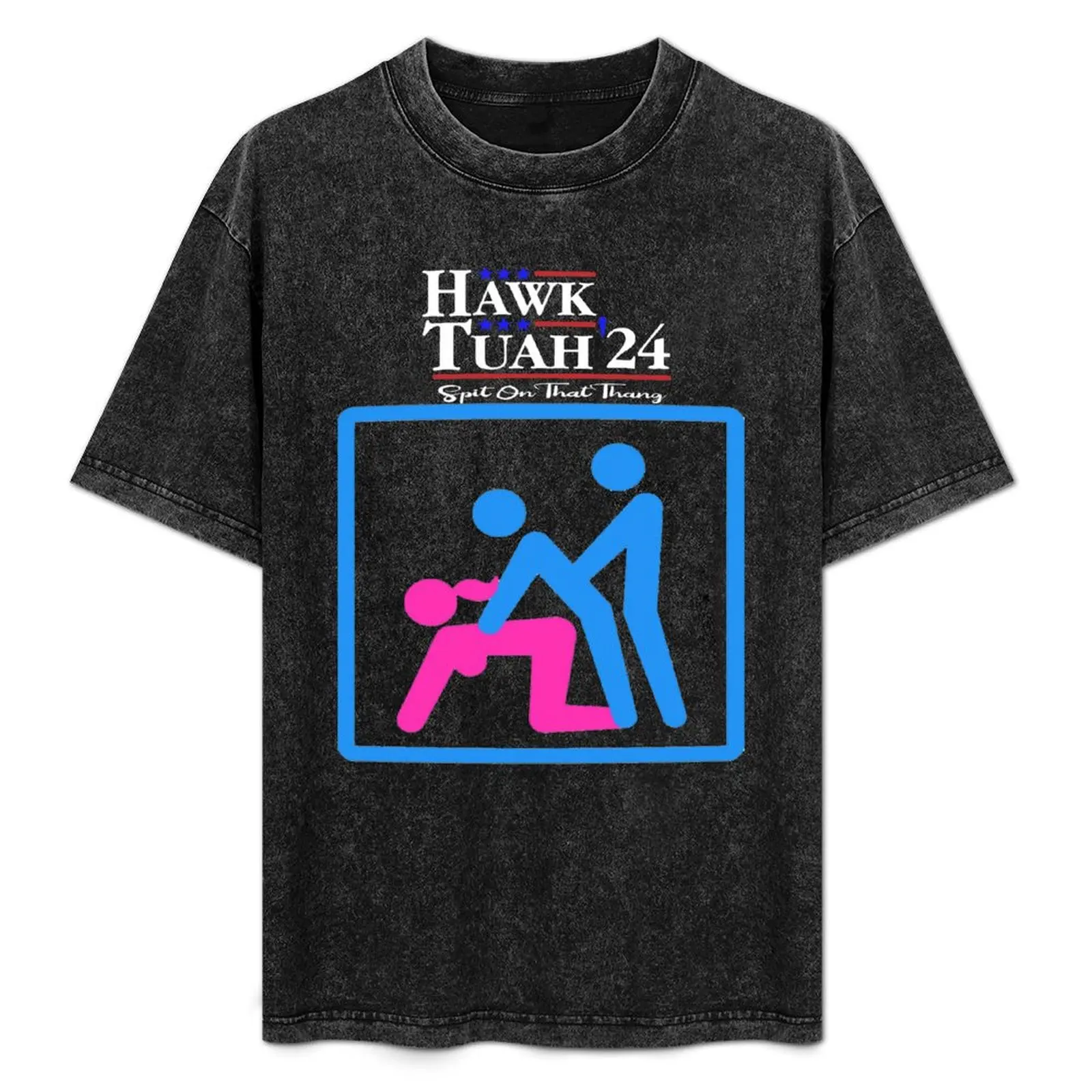 

Hawk Tuah-Threesome FMM Casual Hip Hop Washed Tshirt Retro Trendy Punk Gothic Short Sleeve T Shirt Birthday Gift Custom T Shirt