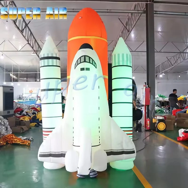 Hete verkoop opblaasbaar speelgoed voor kinderen, gigantische opblaasbare rode raket voor feest