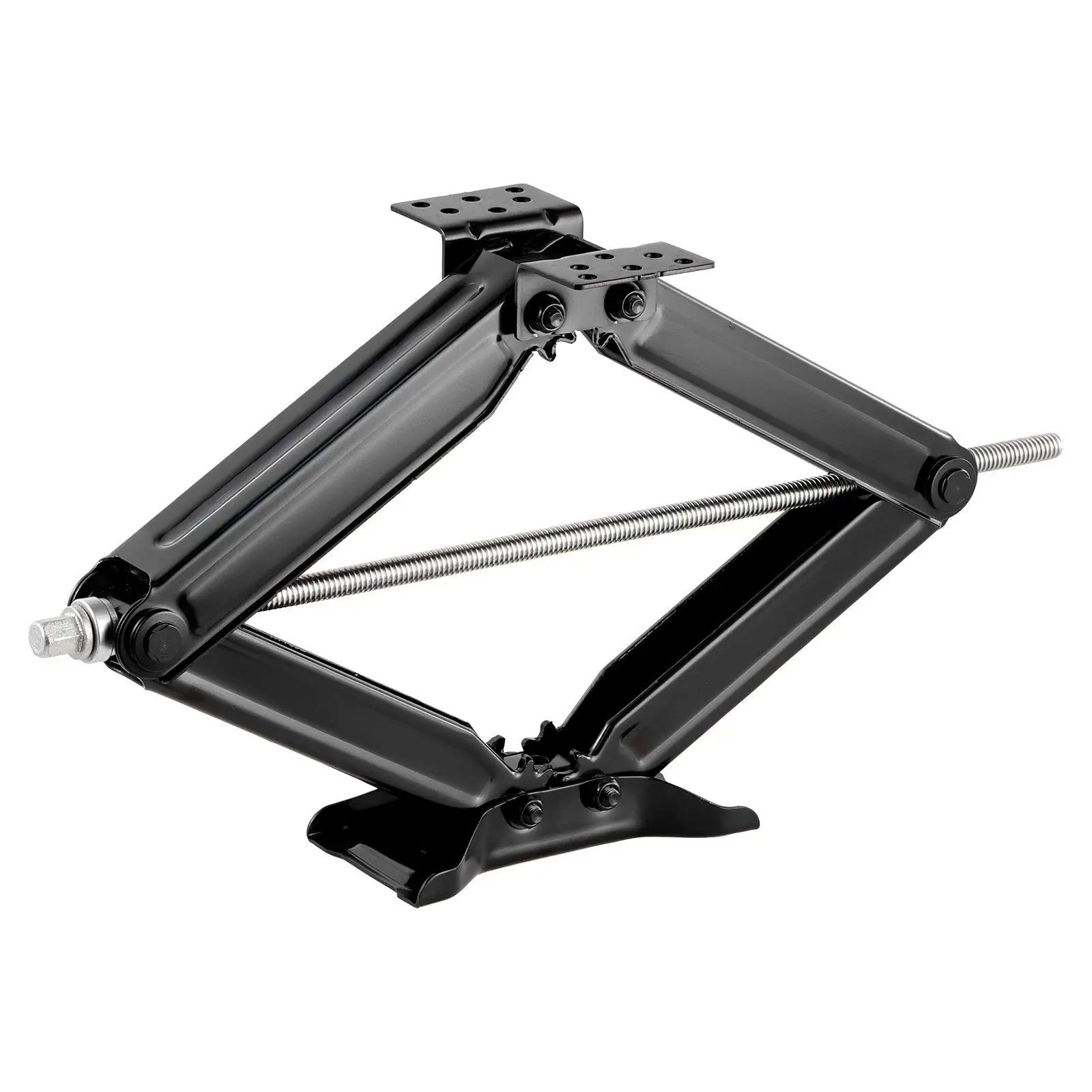 RV Scissor Jack 5000 Lbs 23.4 In Black Set Of 2 Stabilizer Leveling Parking Equipment