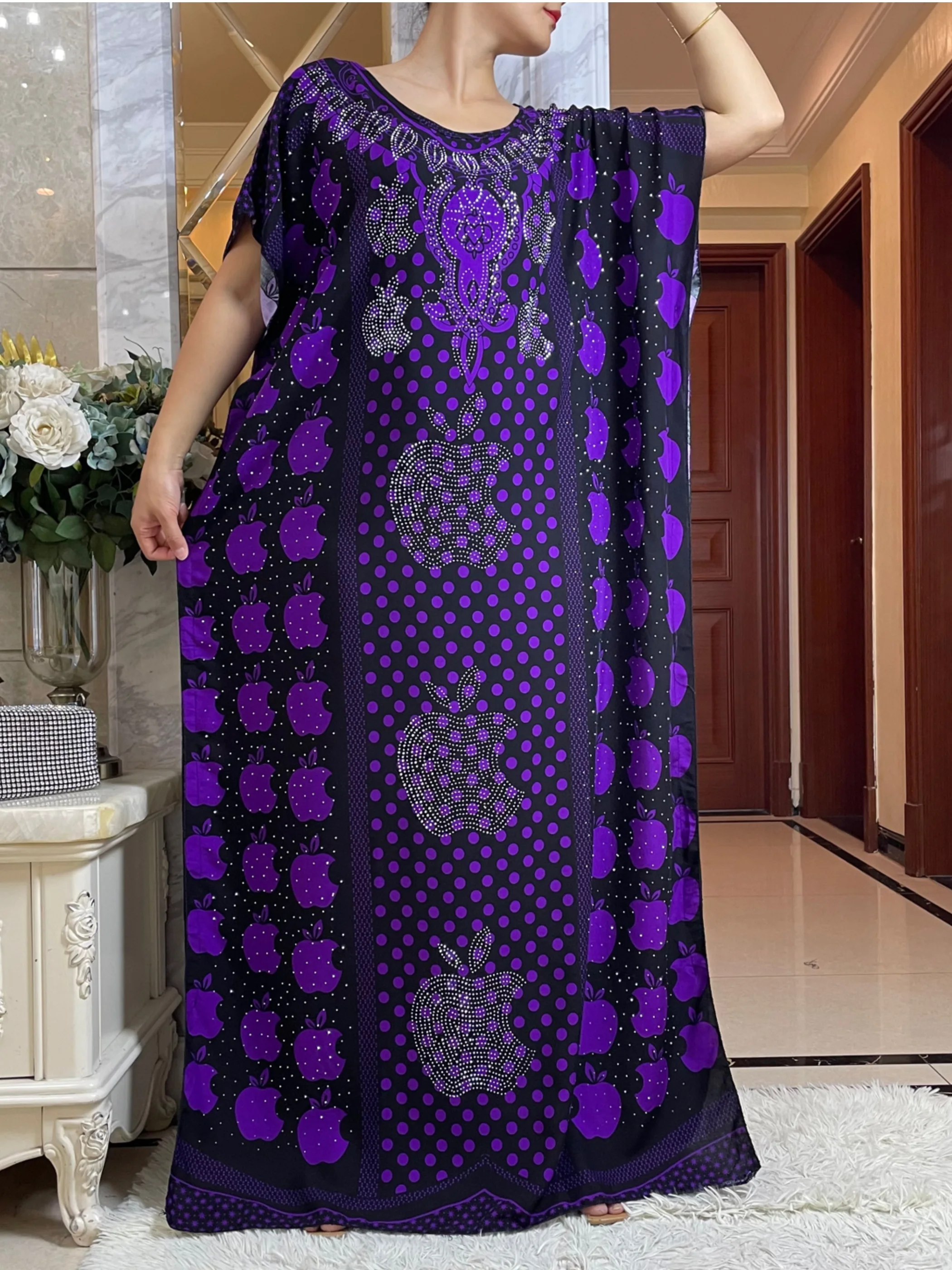 New Muslim Dubai Abaay Women Cotton Dress With Big Scarf For Women Maxi Summer Short Sleeve Loose African Abaya Clothing