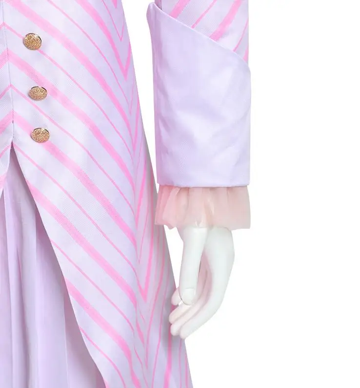 Glinda Cospaly Costume Movie Wicked Roleplay Pink Coat Skirt Uniform Halloween Carnival Party Performance Clothes Role Play Suit