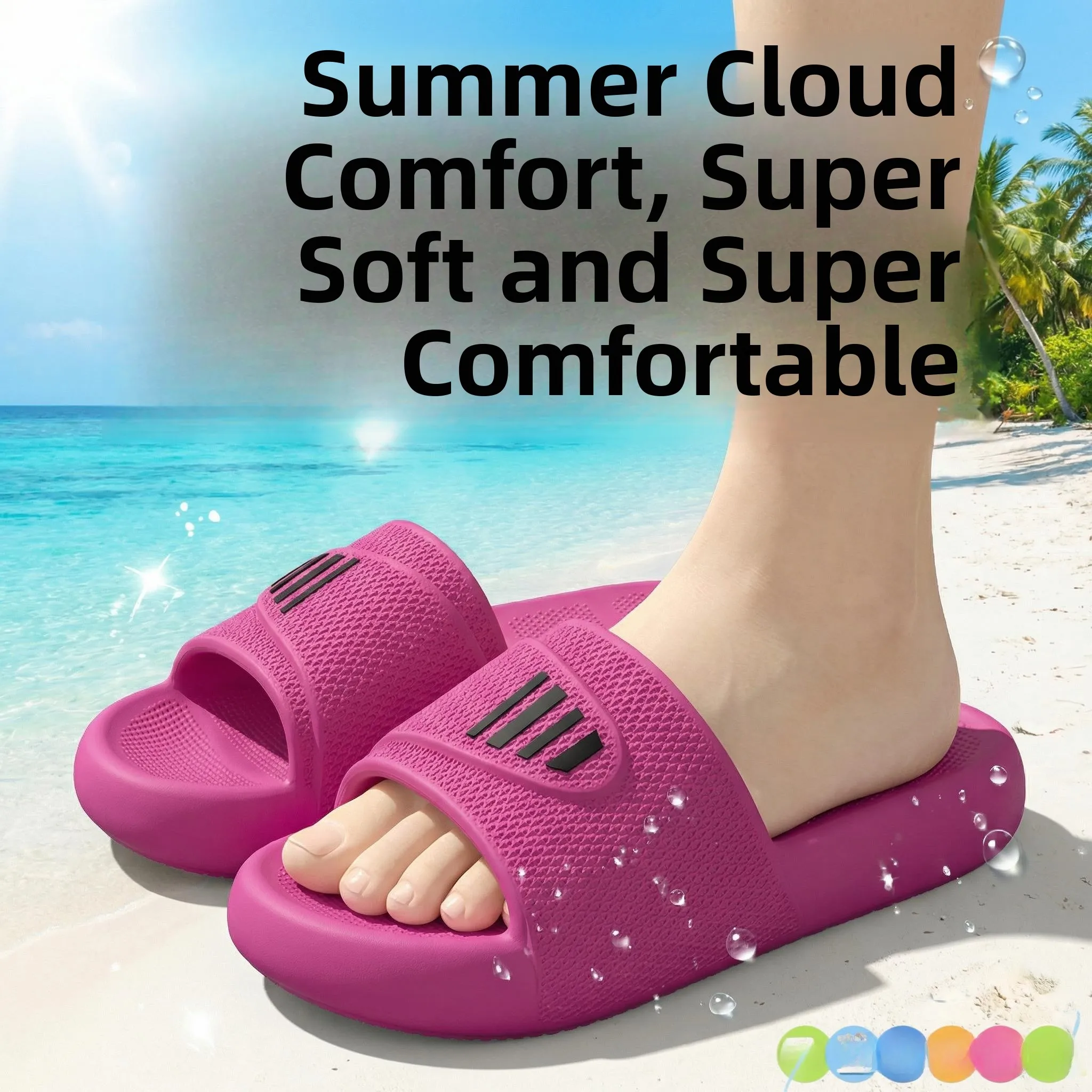 

Женские летние новые домашние тапочки для ванной с защитой от скольжения, контроль запаха, толстая мягкая подошва, бесшумные, бренд Fly Blue Valley, подошва из ЭВА