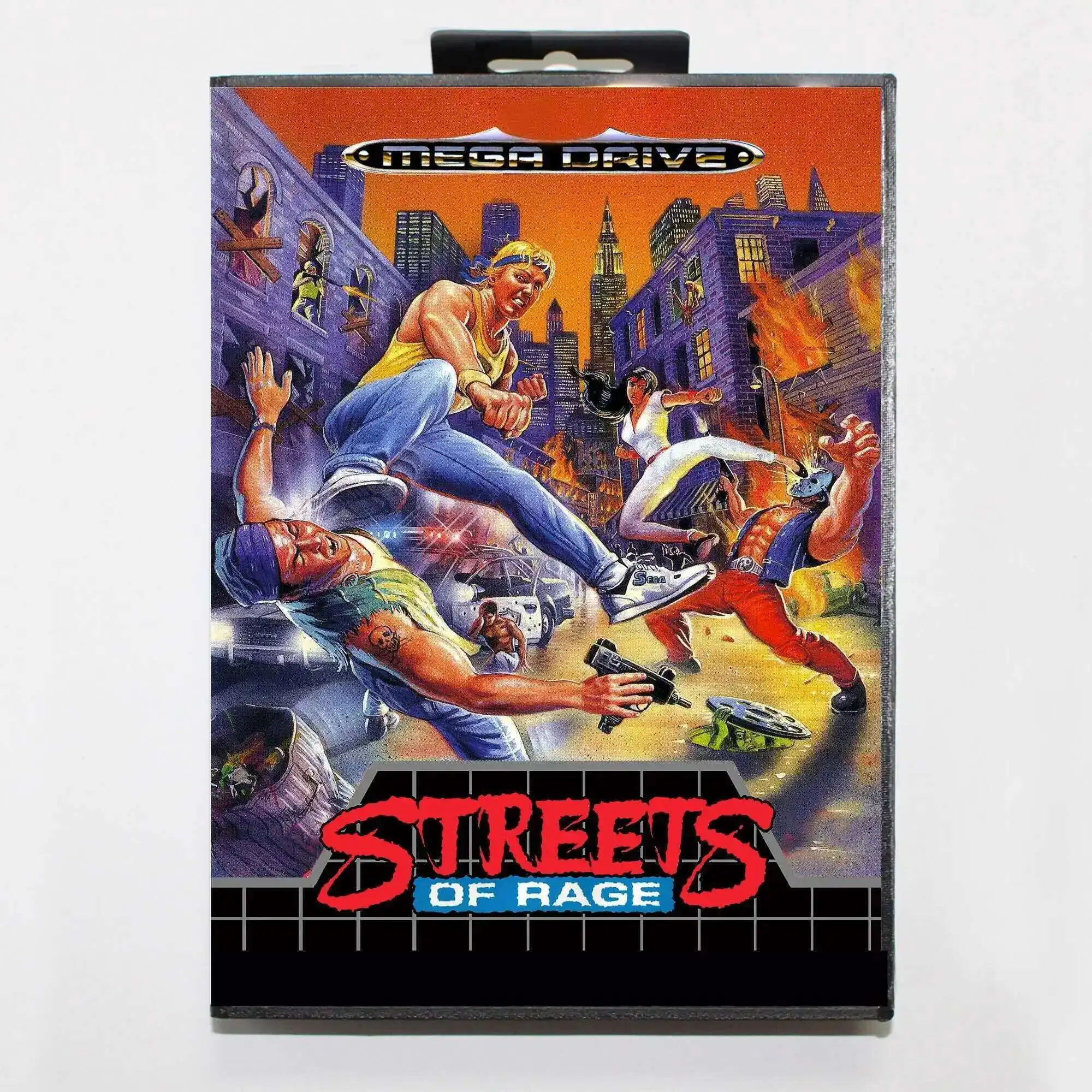 بطاقة ألعاب الفيديو مع eur box 16 بت ، sega ، megadrive ، نظام genesis